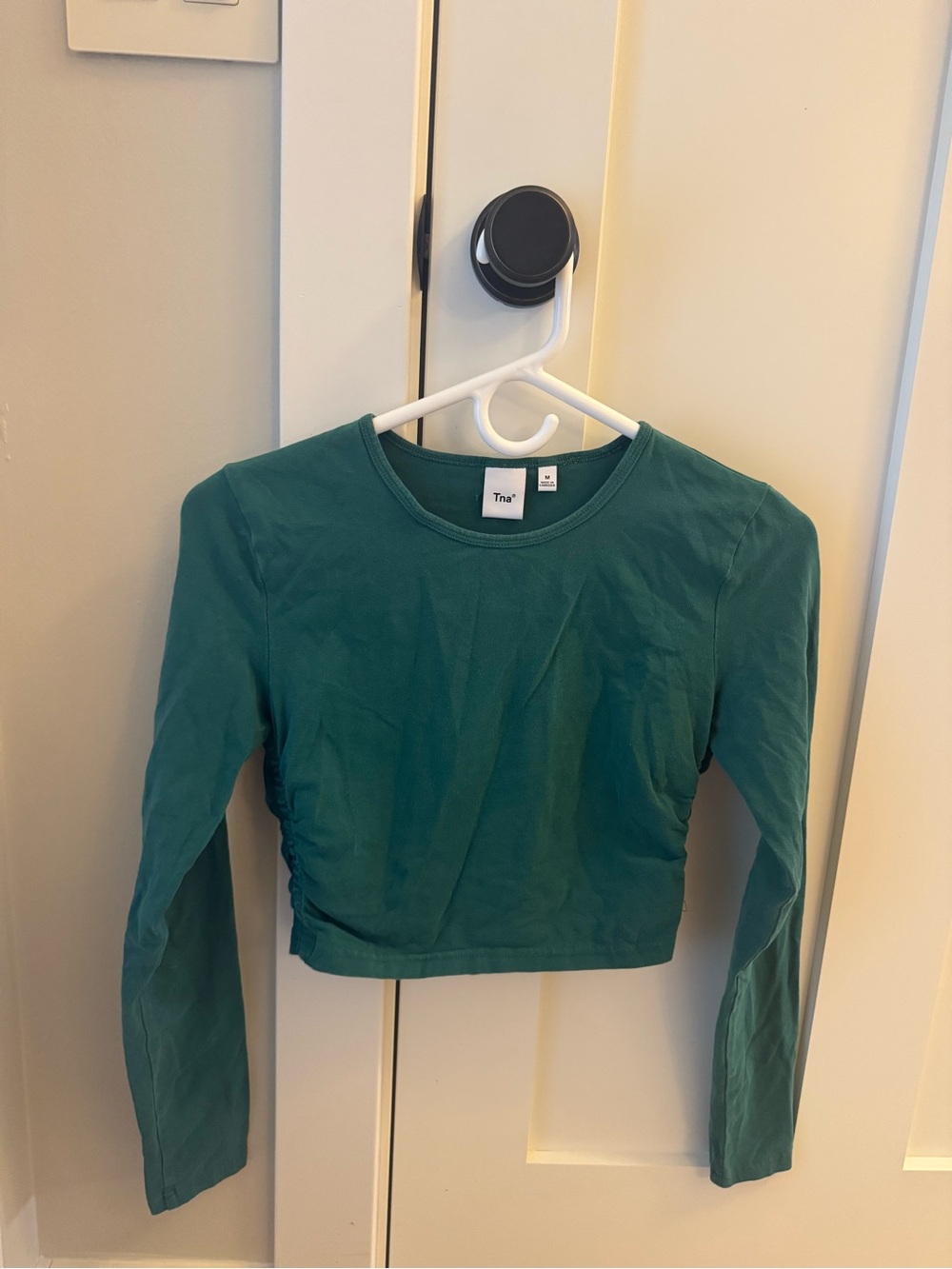 TNA Teal Long-Sleeve Cropped Tee